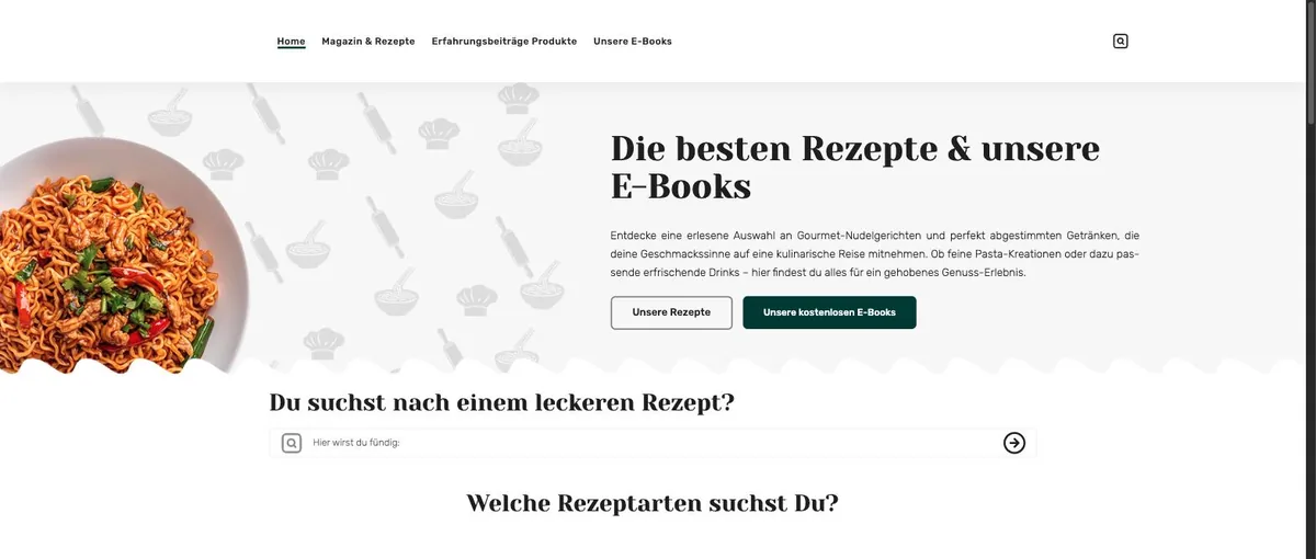 Startseite von pastaweb.de