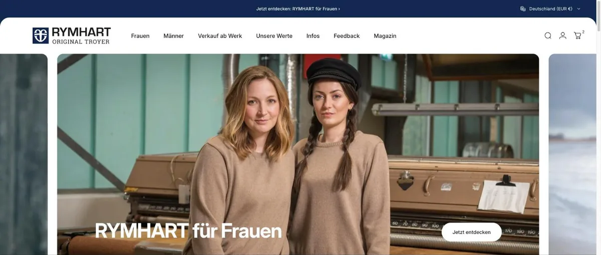 Startseite von rymhart.de